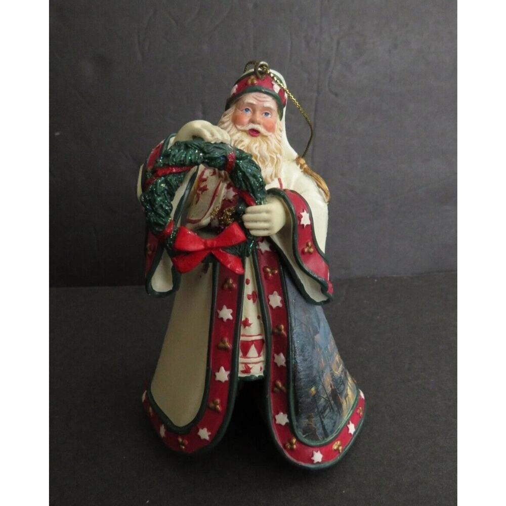 Thomas Kinkade Ashton-Drake Journey’s End Santa Ornament Old World Heirloom